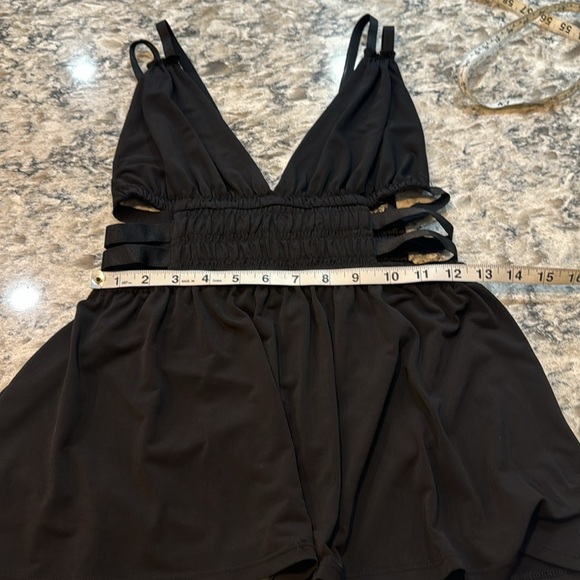 Express | Strappy Cutout Aline Top in Black Size S Small - Picture 7 of 13